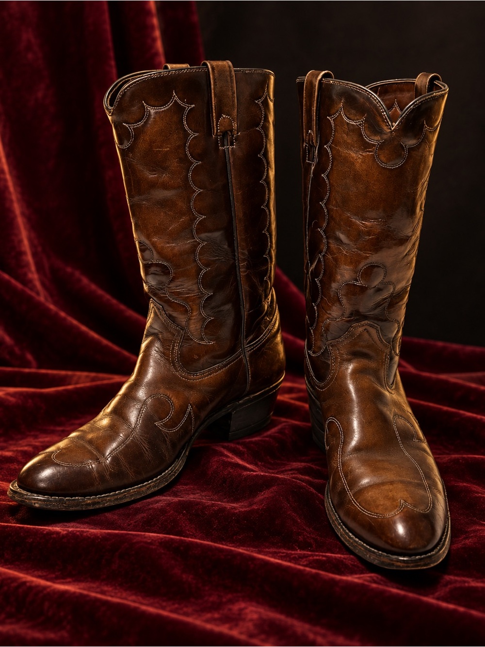 Circle Y quality boots American Men's Brown Leather Western cowboy Boots